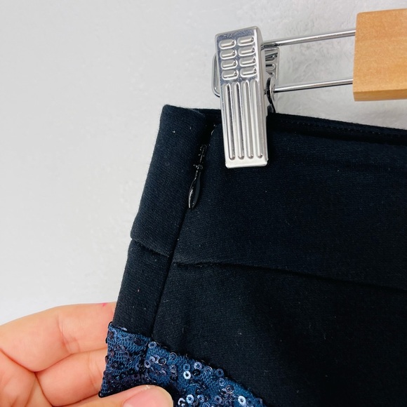 EXPRESS BLUE SEQUINS BODY CON MINI SKIRT - Picture 3 of 5